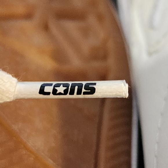 LOUIE LOPEZ CONVERSE LEATHER SNEAKERS SIZE 10 CREAM COLOR - Picture 6 of 16